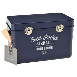 Seed Packet Storage Tin Atlantic Blue